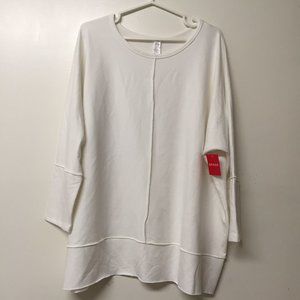 NWT Spanx White Cream Dolman Sweatshirt in Powder Size XL